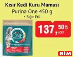 PURİNA ONE KISIRLAŞTIRILMIŞ KEDİ KURU MAMASI SIĞIR ETLİ 450 G fiyat ve kampanya bilgisi